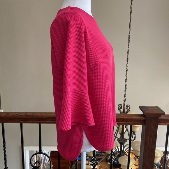 Jade Melody Tam Fuchsia Pink Bell Sleeves Top Blouse Size S - Picture 3 of 6